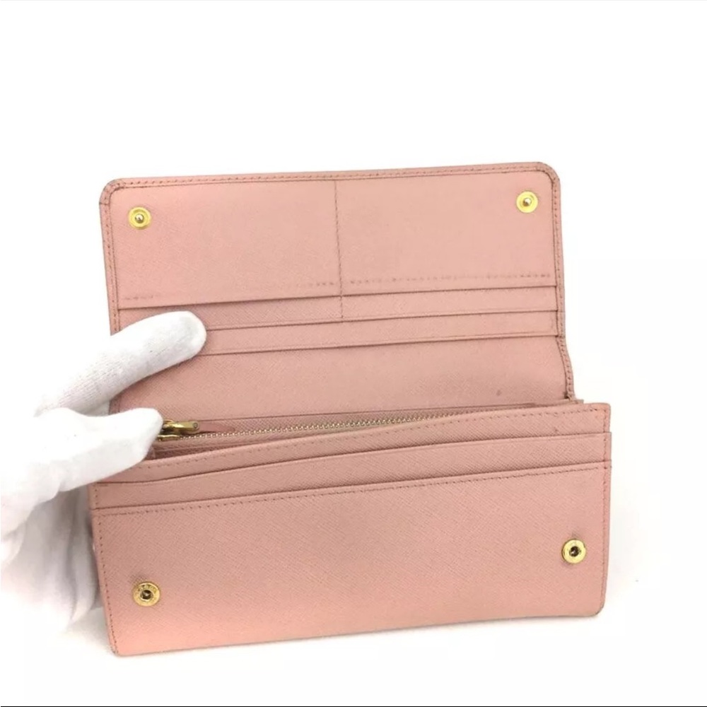 PRADA Saffiano Leather Long Bifold Wallet - Picture 5 of 8